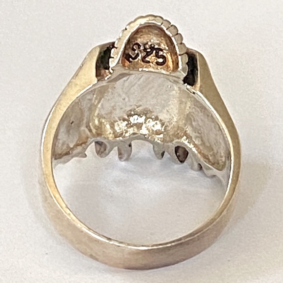 925 Silver flame skull ring - Picture 4 of 4